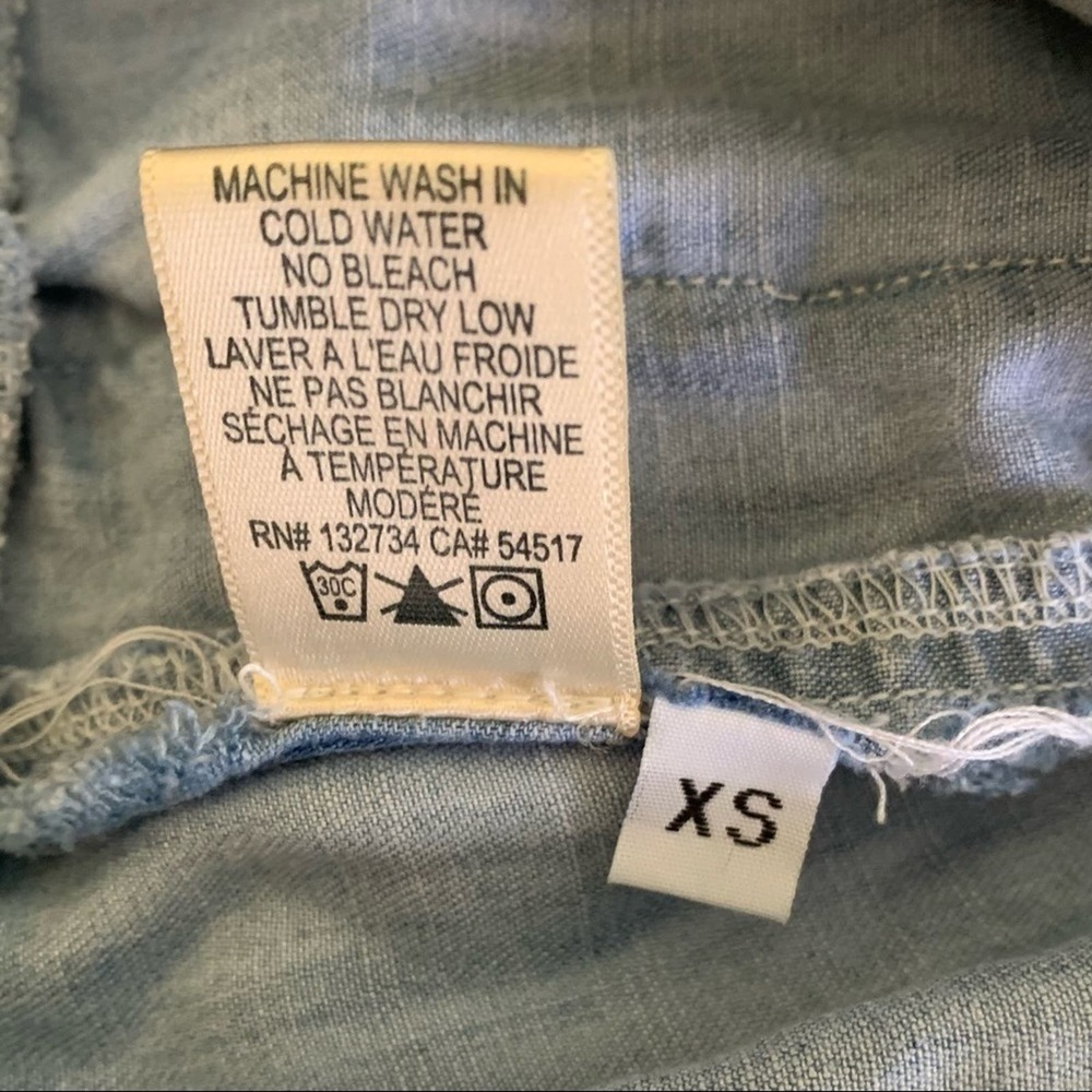 Cloth & Stone Chambray Relaxed Fit Shorts XS - Picture 5 of 5